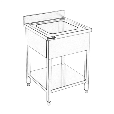 ../frankl24shop/Einbeckenspüle Handwaschbecken 950 x 850
